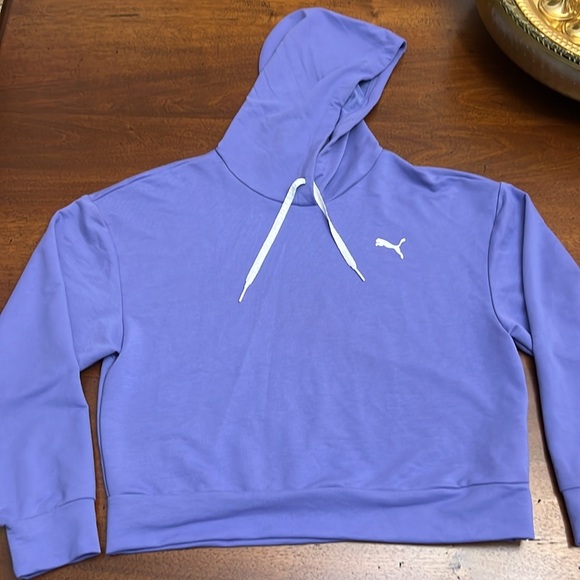 Puma Tops - PUMA hoodie clean Puma short hooide stylish purple small size hoodie top